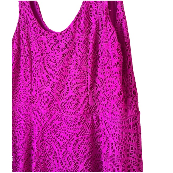 A-Line Dress Bright Fuchsia Pink Summer Tank Dress - Apt 9 - A Line Style - Picture 2 of 9